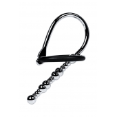 Серебристый уретральный плаг-бусины TOYFA Metal с мягким фиксириющим кольцом - ToyFa - купить с доставкой в Сызрани