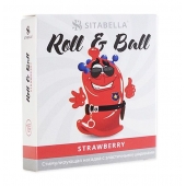 Стимулирующий презерватив-насадка Roll   Ball Strawberry - Sitabella - купить с доставкой в Сызрани