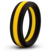 Черно-желтое силиконовое эрекционное кольцо Silicone Go Pro Cock Ring - Blush Novelties - в Сызрани купить с доставкой