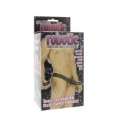 Мужской фаллопротез с вибрацией ROBOTIC MALE STRAP-ON BLACK - 17 см. - Seven Creations - купить с доставкой в Сызрани