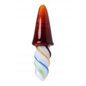 Коническая стеклянная анальная втулка Sexus Glass - 16 см. - Sexus