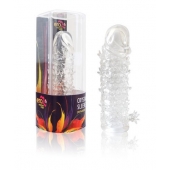 Закрытая прозрачная рельефная насадка Crystal sleeve - 13 см. - Erowoman-Eroman - в Сызрани купить с доставкой
