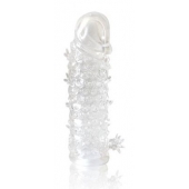 Закрытая прозрачная рельефная насадка Crystal sleeve - 13 см. - Erowoman-Eroman - в Сызрани купить с доставкой