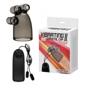 Дымчатая насадка-мастурбатор с вибрацией Vibrating Crystal Cap II - Baile - в Сызрани купить с доставкой