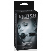 Черный кляп с дырочками Breathable Ball Gag - Pipedream - купить с доставкой в Сызрани
