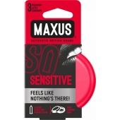 Ультратонкие презервативы в железном кейсе MAXUS Sensitive - 3 шт. - Maxus - купить с доставкой в Сызрани