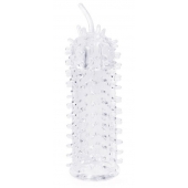 Закрытая рельефная насадка Crystal sleeve с усиками - 12 см. - Erowoman-Eroman - в Сызрани купить с доставкой