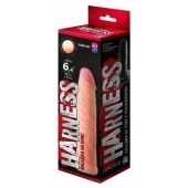 Телесная насадка без мошонки на Harness с коннектором BLACK LINE - 17,5 см. - LOVETOY (А-Полимер) - купить с доставкой в Сызрани