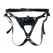 Черный пояс-трусики с насадкой  Soft-Принц  - 17 см. - LOVETOY (А-Полимер) - купить с доставкой в Сызрани