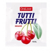 Пробник гель-смазки Tutti-frutti с вишнёвым вкусом - 4 гр. - Биоритм - купить с доставкой в Сызрани