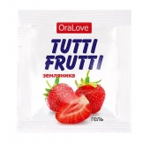 Пробник гель-смазки Tutti-frutti с земляничным вкусом - 4 гр. - Биоритм - купить с доставкой в Сызрани
