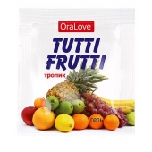 Пробник гель-смазки Tutti-frutti со вкусом тропических фруктов - 4 гр. - Биоритм - купить с доставкой в Сызрани