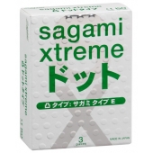 Презервативы Sagami Xtreme SUPER DOTS с точками - 3 шт. - Sagami - купить с доставкой в Сызрани