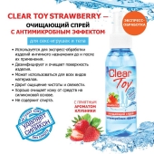 Очищающий спрей для игрушек CLEAR TOY Strawberry - 100 мл. - Биоритм - купить с доставкой в Сызрани