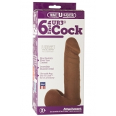 Насадка-мулат для трусиков Vac-U-Lock 6  ULTRASKYN Cock - 17,3 см. - Doc Johnson - купить с доставкой в Сызрани