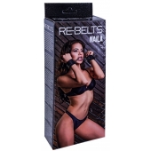 Черные кожаные наручники Naila - Rebelts - купить с доставкой в Сызрани