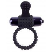 Черное эрекционное виброкольцо Vibrating Silicone Super Ring - Pipedream - в Сызрани купить с доставкой