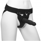 Черный полый вибрострапон Body Extensions BE Aroused - 17,78 см. - Doc Johnson - купить с доставкой в Сызрани