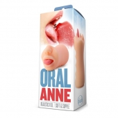 Телесный мастурбатор-ротик с язычком Oral Anne - Blush Novelties - в Сызрани купить с доставкой