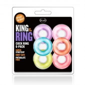 Набор из 6 эрекционных колец King of the Ring - Blush Novelties - в Сызрани купить с доставкой