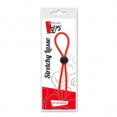 Красное эрекционное лассо с одной бусиной-утяжкой STRETCHY THIN LASSO - Dream Toys - в Сызрани купить с доставкой