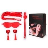 Пикантный набор БДСМ из 4 предметов в красном цвете - Notabu - купить с доставкой в Сызрани