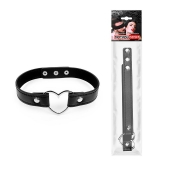Черный ошейник с сердечком - Notabu - купить с доставкой в Сызрани