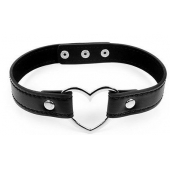 Черный ошейник с сердечком - Notabu - купить с доставкой в Сызрани