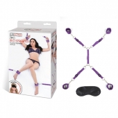 Фиолетовый набор фиксаций на кровати Classic Bedspreader - Lux Fetish - купить с доставкой в Сызрани
