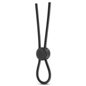 Черное силиконовое лассо на пенис SILICONE LOOP COCK RING - Blush Novelties - в Сызрани купить с доставкой