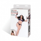 Чёрные манжеты для фиксации на кровати Bondage Bed Strap - Lux Fetish - купить с доставкой в Сызрани