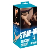 Силиконовый полый страпон на ремнях Silicone Strap-on - 16 см. - Orion - купить с доставкой в Сызрани