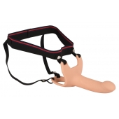 Силиконовый полый страпон на ремнях Silicone Strap-on - 16 см. - Orion - купить с доставкой в Сызрани