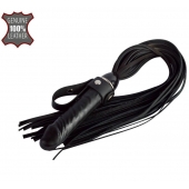 Черная плеть  Ковбой  с ручкой-фаллосом - 55 см. - Sitabella - купить с доставкой в Сызрани