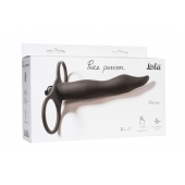 Черная вибронасадка для двойного проникновения Flirtini - 15,9 см. - Lola Games - купить с доставкой в Сызрани