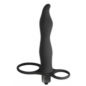 Черная вибронасадка для двойного проникновения Flirtini - 15,9 см. - Lola Games - купить с доставкой в Сызрани