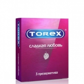 Презервативы Torex  Сладкая любовь  с ароматом клубники - 3 шт. - Torex - купить с доставкой в Сызрани