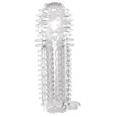 Закрытая прозрачная насадка на пенис с шипиками Nubby Sleeve - 14,5 см. - Chisa - в Сызрани купить с доставкой