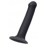 Черный фаллос на присоске Silicone Bendable Dildo M - 18 см. - Strap-on-me - купить с доставкой в Сызрани