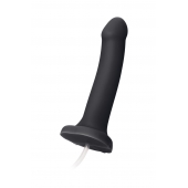 Черный фаллос с имитацией эякуляции Silicon Cum Dildo L - 19,6 см. - Strap-on-me - купить с доставкой в Сызрани