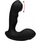 Черный стимулятор простаты Alpha-Pro 7X P-Milker Silicone Prostate Stimulator with Milking Bead - XR Brands - в Сызрани купить с доставкой