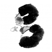 Металлические наручники Furry Love Cuffs с черным мехом - Pipedream - купить с доставкой в Сызрани