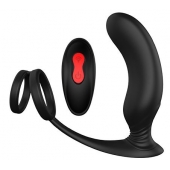 Черный массажер простаты REMOTE P-PLEASER - Dream Toys - в Сызрани купить с доставкой