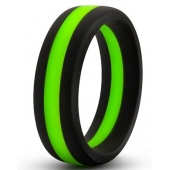 Черно-зеленое эрекционное кольцо Silicone Go Pro Cock Ring - Blush Novelties - в Сызрани купить с доставкой