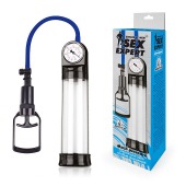 Прозрачная вакуумная помпа Sex Expert с манометром - Sex Expert - в Сызрани купить с доставкой