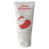 Лубрикант на водной основе с ароматом малины Love Protection Strawberry - 50 мл. - Lola Games - купить с доставкой в Сызрани
