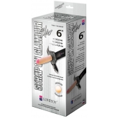 Пояс-трусики с насадкой Glamour Silver - 15,5 см. - LOVETOY (А-Полимер) - купить с доставкой в Сызрани
