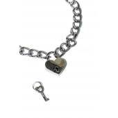 Серебристый ошейник Embrace с ключиком - Lola Games - купить с доставкой в Сызрани