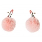 Зажимы на соски Angelic с розовыми меховыми шариками - Lola Games - купить с доставкой в Сызрани