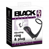 Черное эрекционное кольцо с анальной вибропробкой Vibrating Ring   Plug - Orion - в Сызрани купить с доставкой